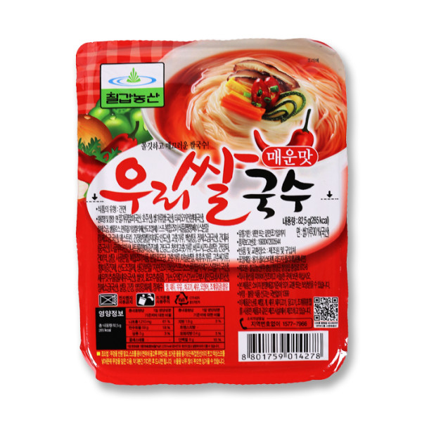 [칠갑농산] 우리쌀국수(용기,매운맛) 6개 1박스