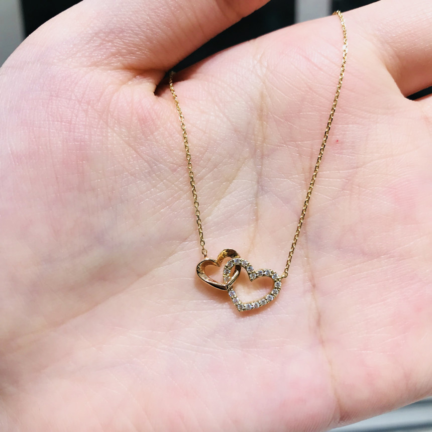 Lloyd Double Heart Necklace LN13144 Pretty dating 