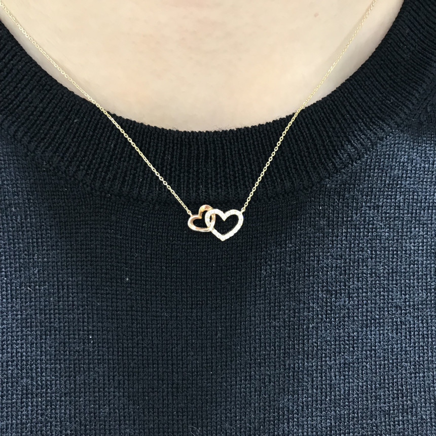 Lloyd Double Heart Necklace LN13144 Pretty dating 