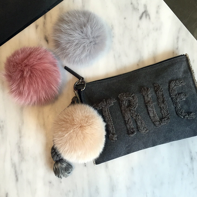 Real Fox Foam Form Keyring 7col Key Holder Winter 