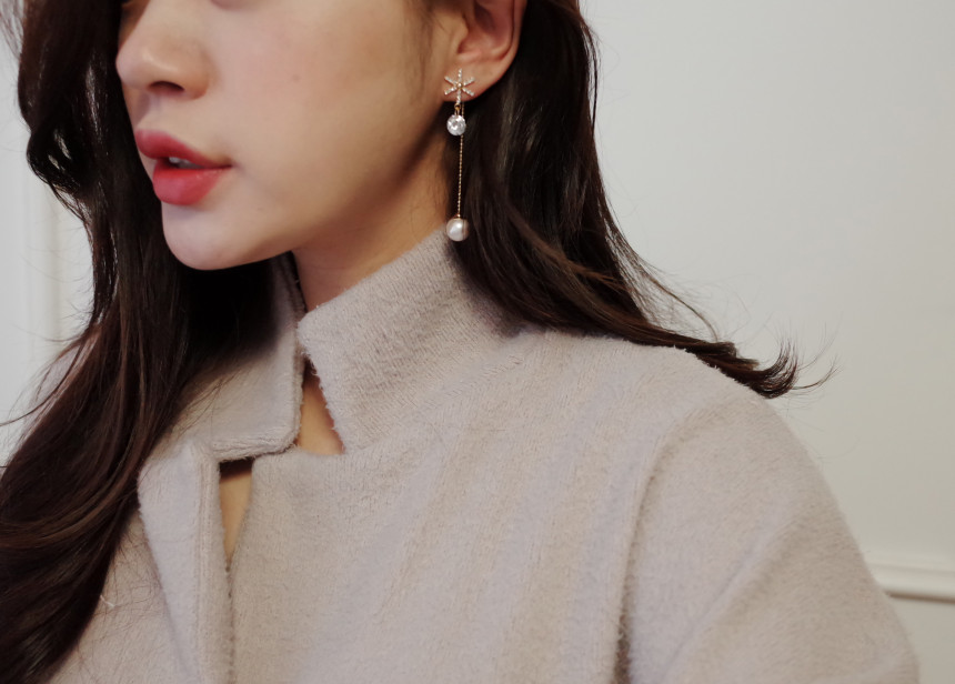 XOXO Merry Christmas Pearl Earrings Stylish Chic U