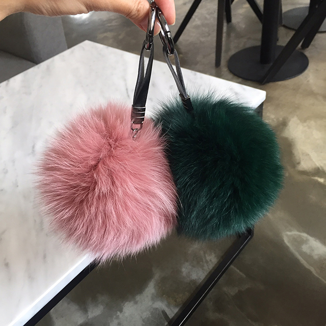 Real Fox Foam Form Keyring 7col Key Holder Winter 