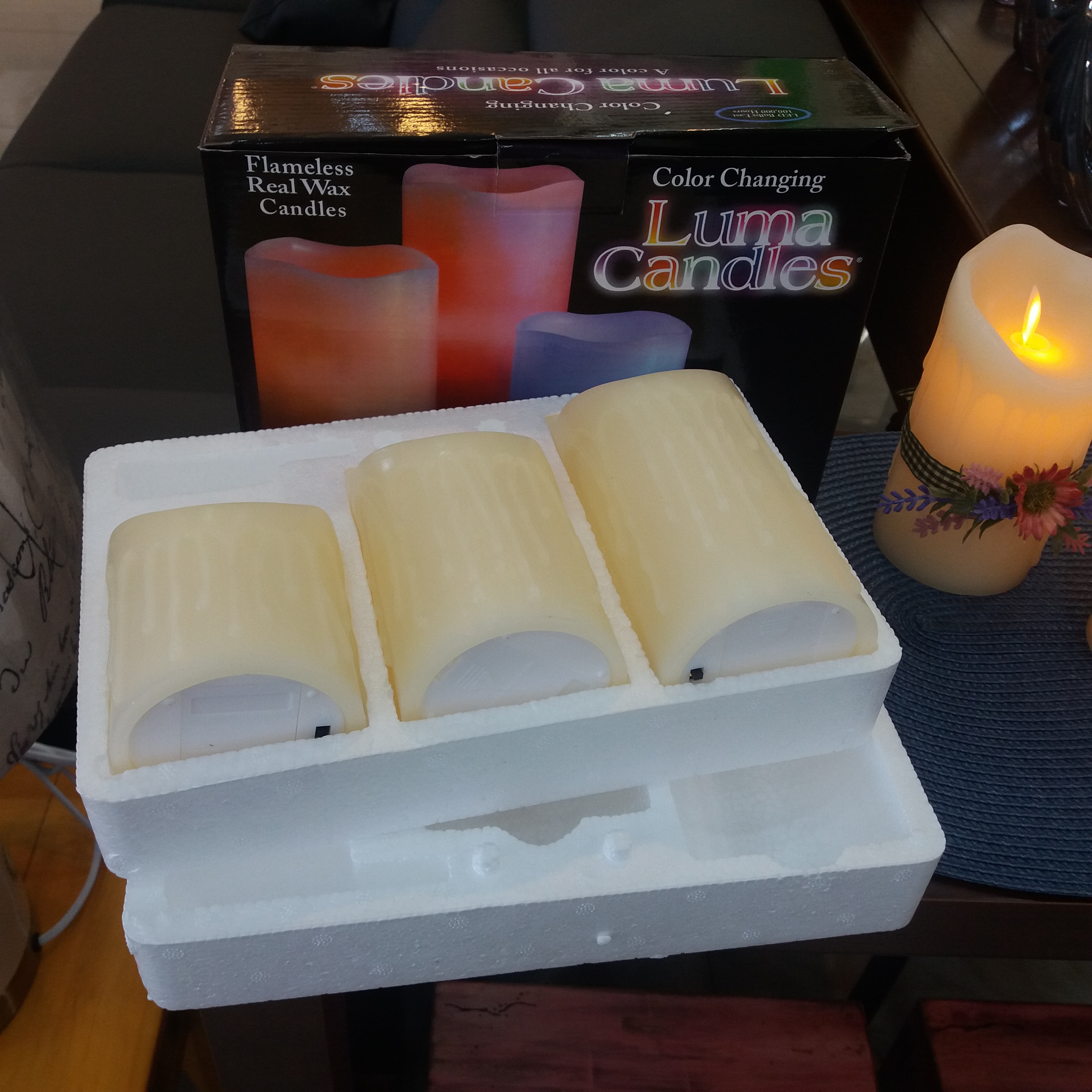 Battery LED Candle 3p Set Christmas Decoration Hom