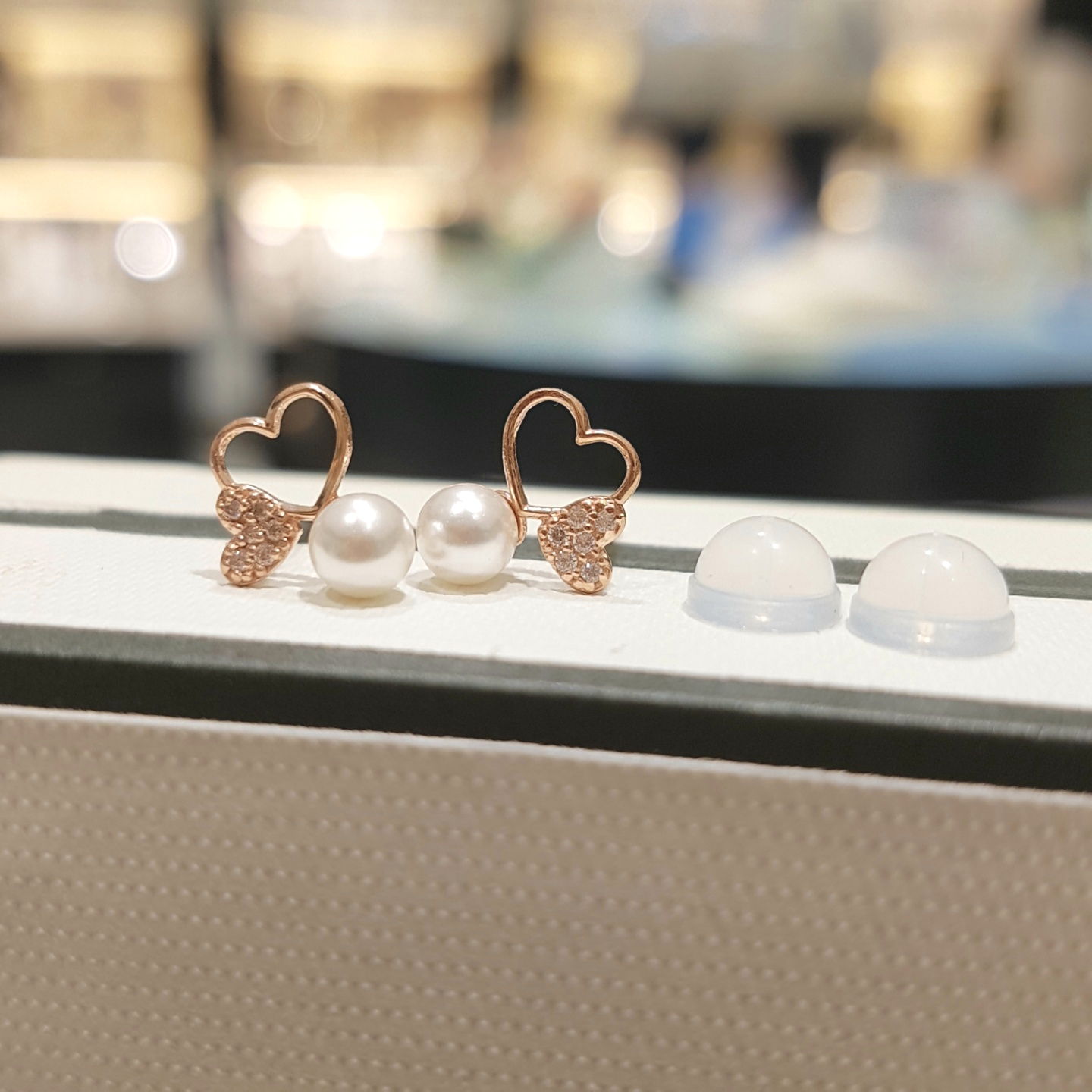 Lloyd 10K Heart Pearl Earrings LPTG4120 Girl Look 