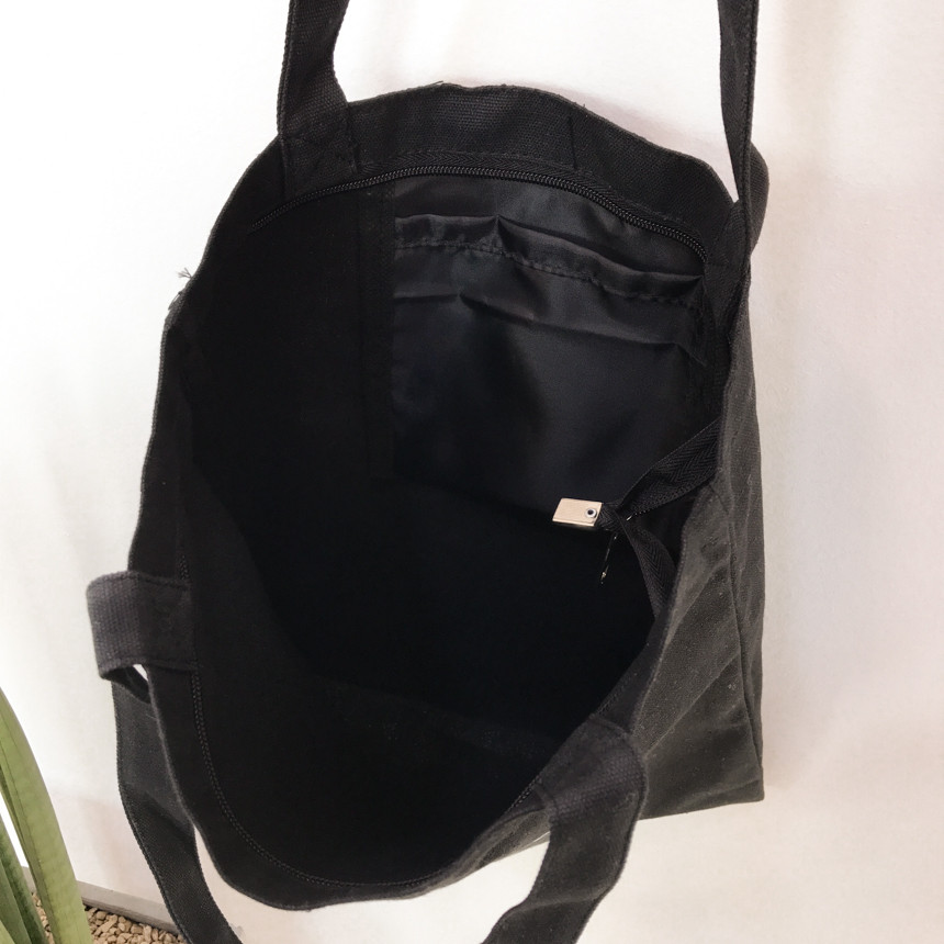 TOTE ECO SHOPPING TRAVEL SS Daily black eco bag op