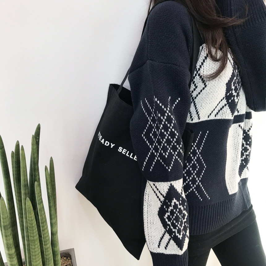 TOTE ECO SHOPPING TRAVEL SS Daily black eco bag op