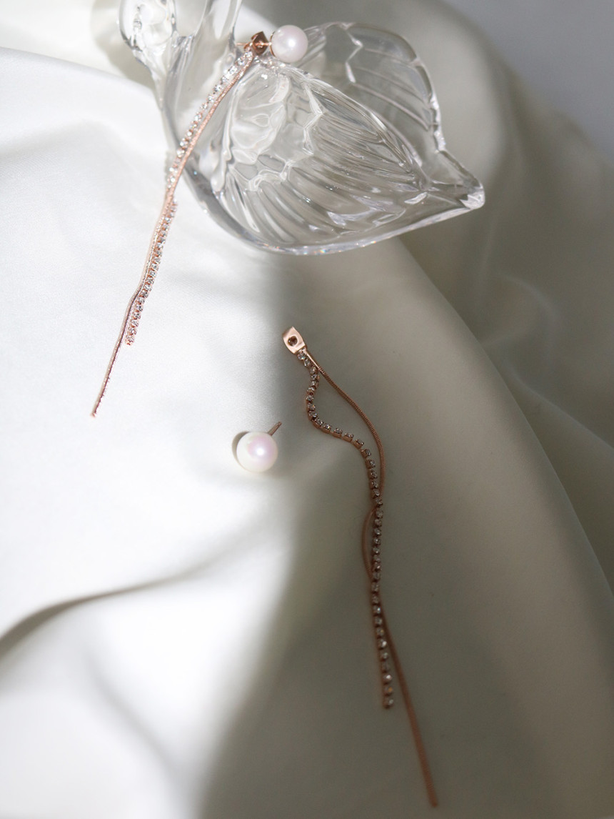 Bleu Pearl Two Way Cubic Long Drop Earring Jay Cav