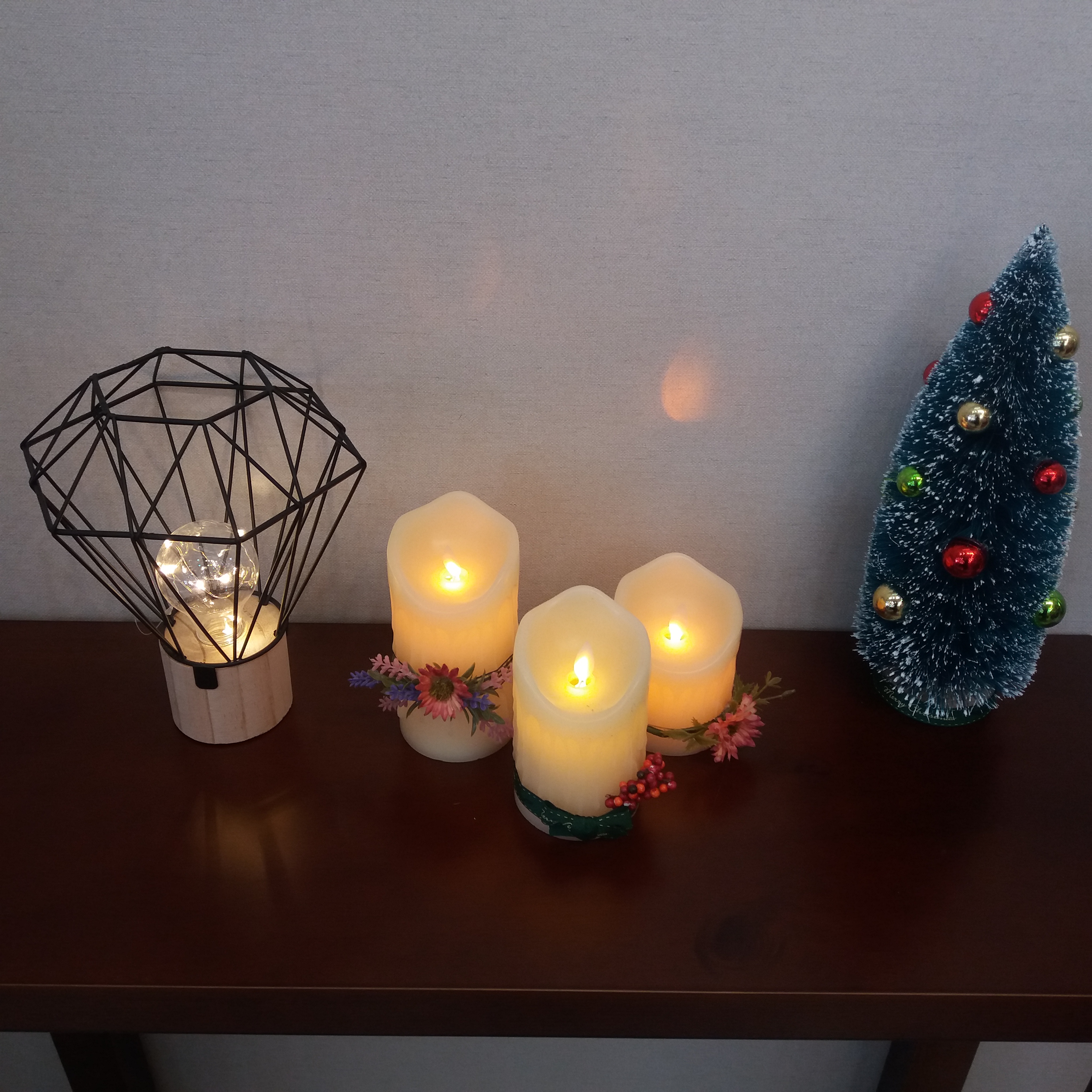 Battery LED Candle 3p Set Christmas Decoration Hom