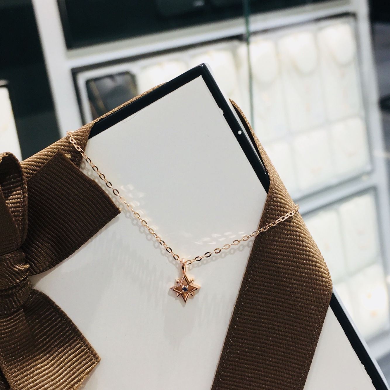 Lloyd Blue DIA Cross Necklace LNF17027D Christmas 