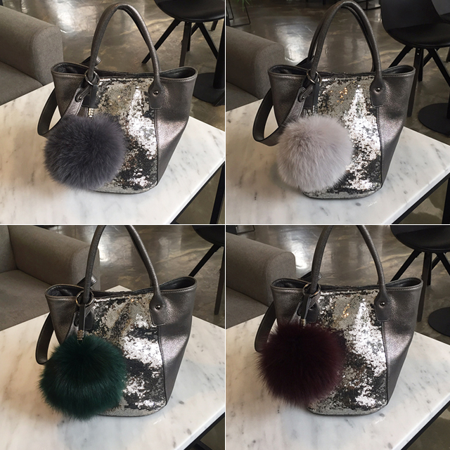 Real Fox Foam Form Keyring 7col Key Holder Winter 