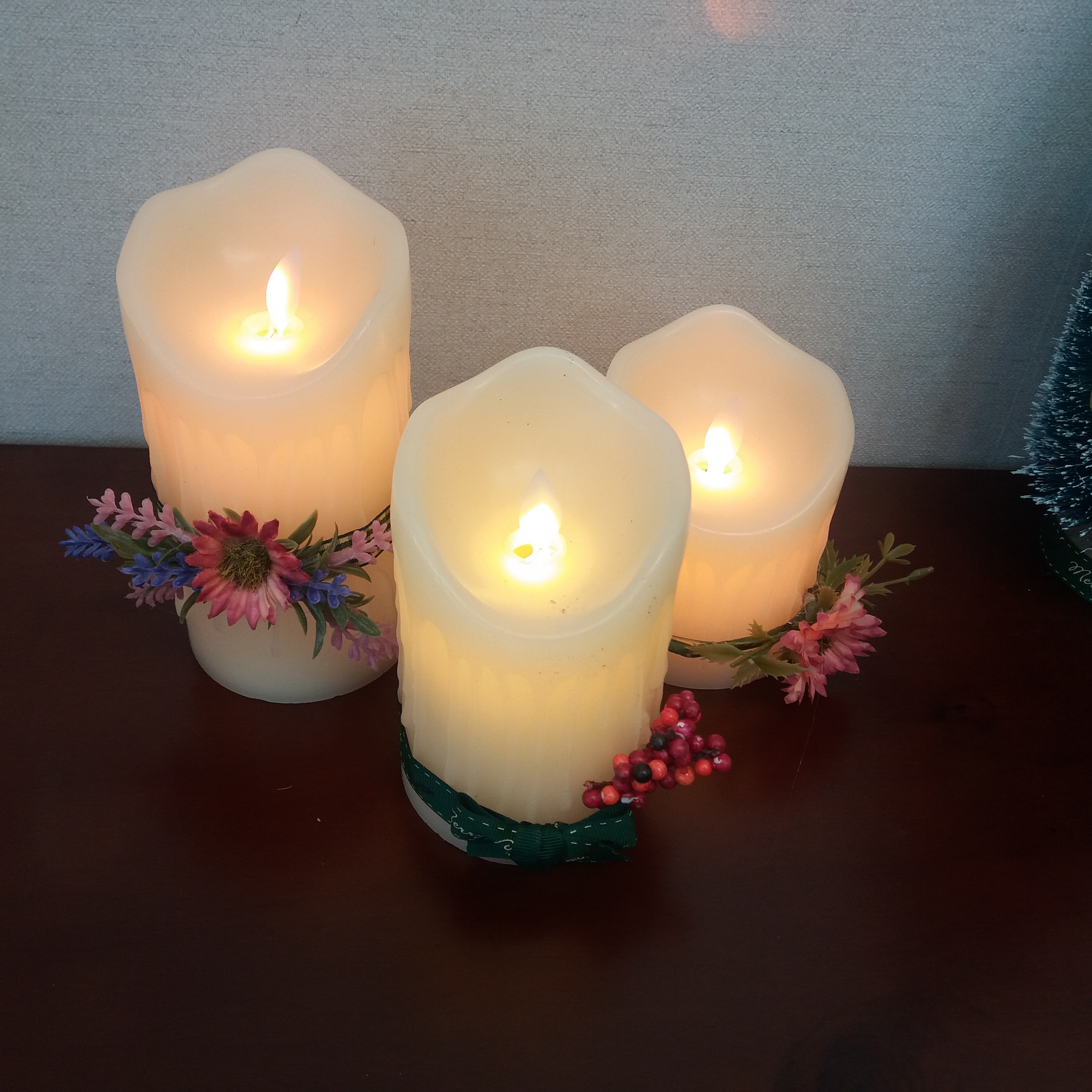 Battery LED Candle 3p Set Christmas Decoration Hom