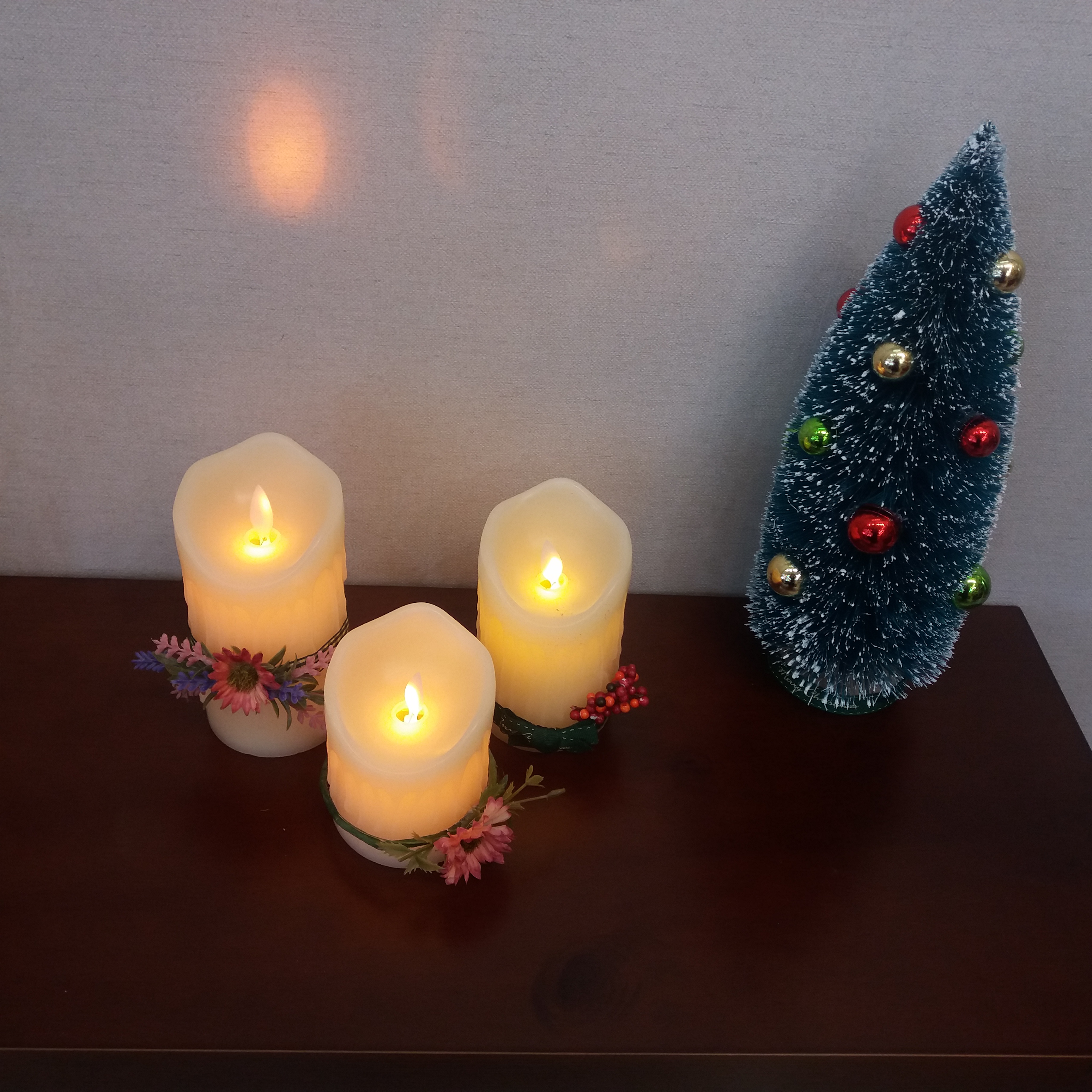 Battery LED Candle 3p Set Christmas Decoration Hom