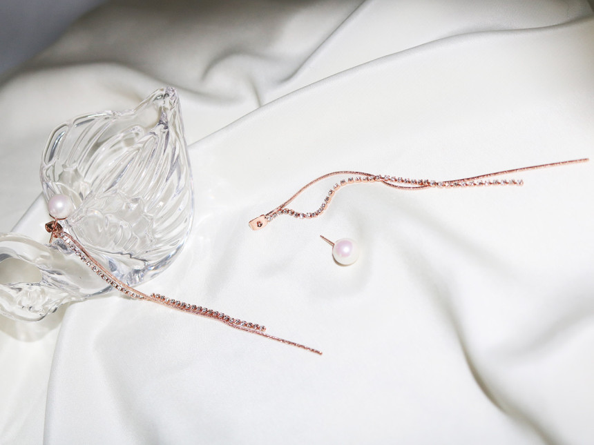 Bleu Pearl Two Way Cubic Long Drop Earring Jay Cav