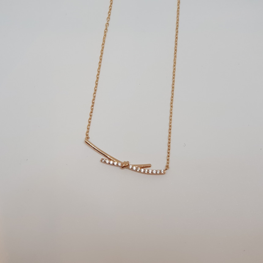 Lloyd 14 Knot Ribbon Integral Necklace LNN17215G P