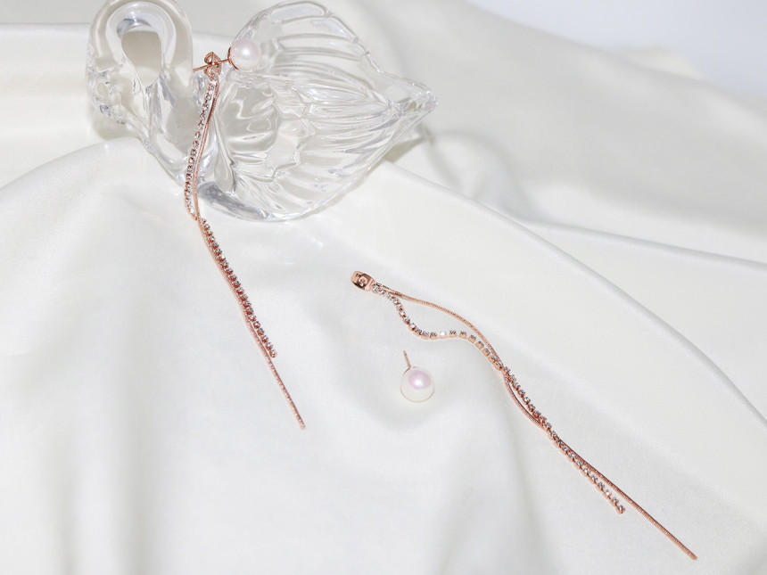 Bleu Pearl Two Way Cubic Long Drop Earring Jay Cav