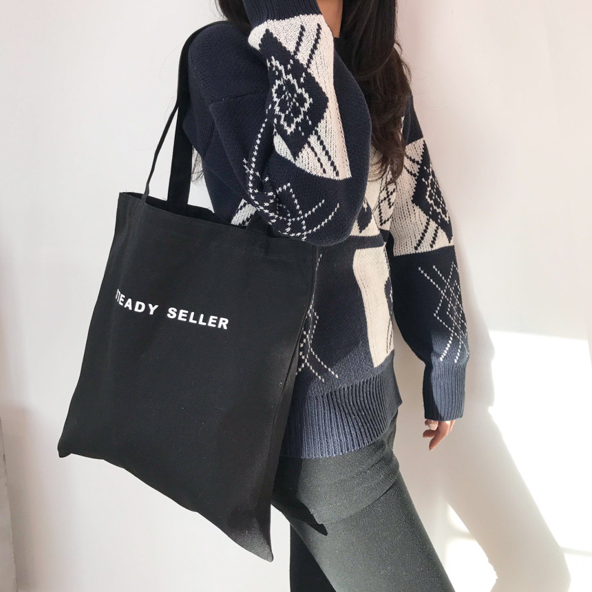 TOTE ECO SHOPPING TRAVEL SS Daily black eco bag op