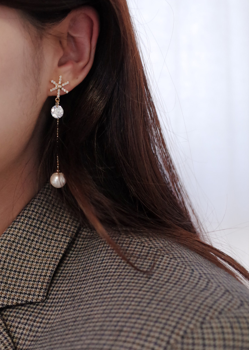 XOXO Merry Christmas Pearl Earrings Stylish Chic U