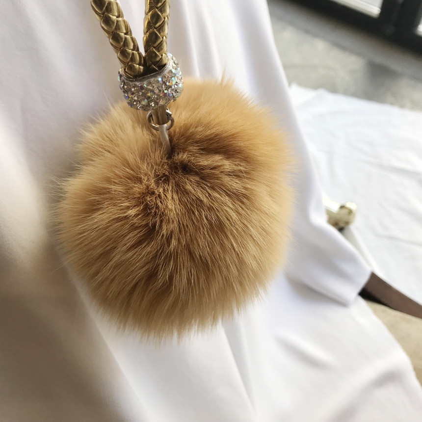 High Quality Cubic Mink Keyring 4COL Real Holder P