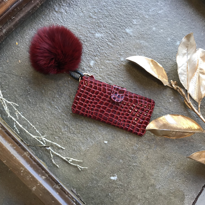 High Quality Cubic Mink Keyring 4COL Real Holder P