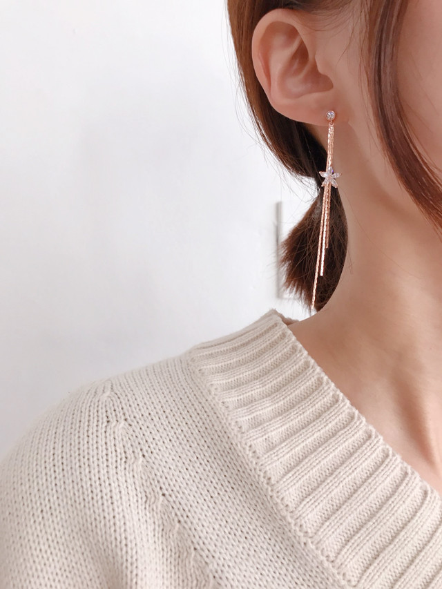 Flower Drop Earrings 925silver Snow Flower Earring