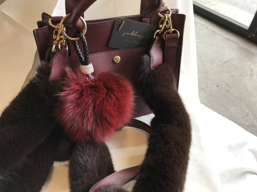 High Quality Cubic Mink Keyring 4COL Real Holder P