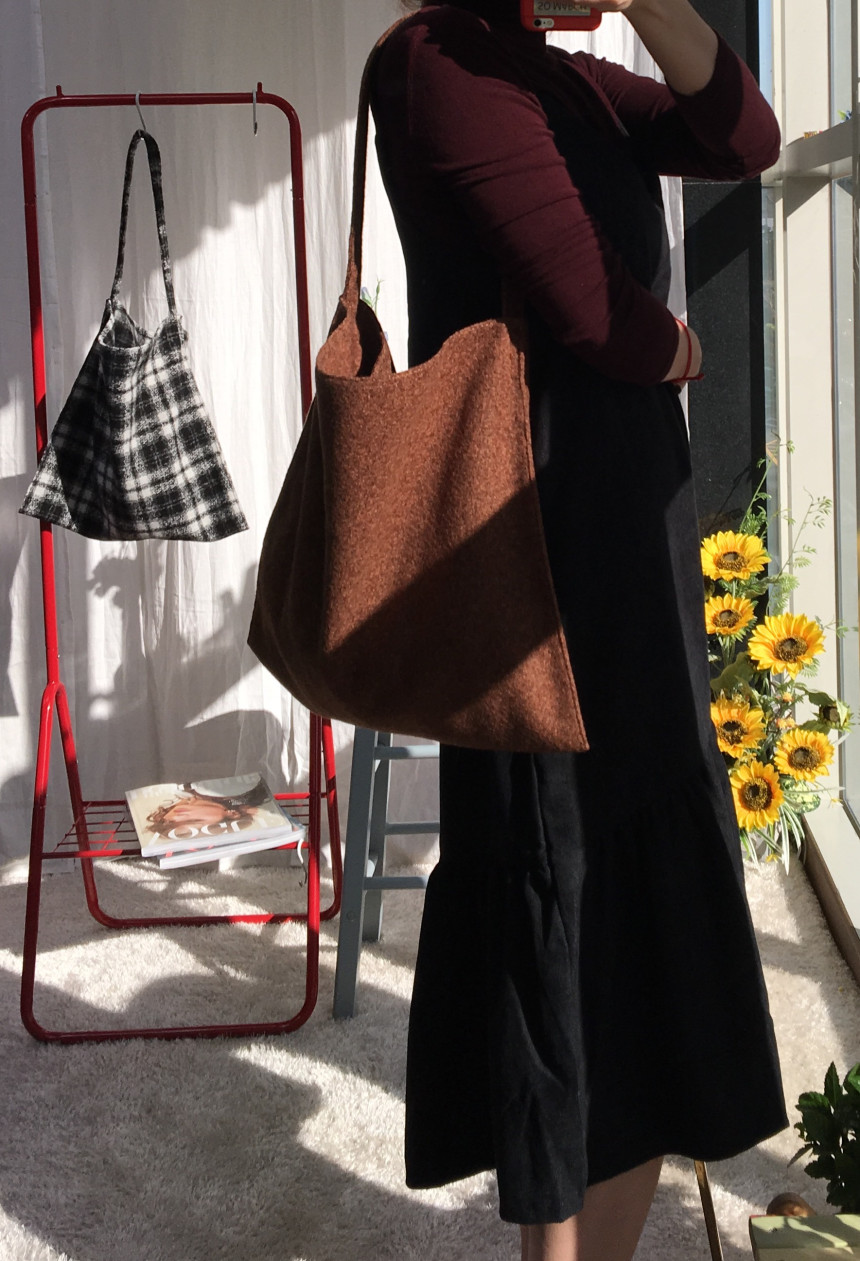 TOTE ECO SHOPPING TRAVEL Simple Wool Eco Bag Winte
