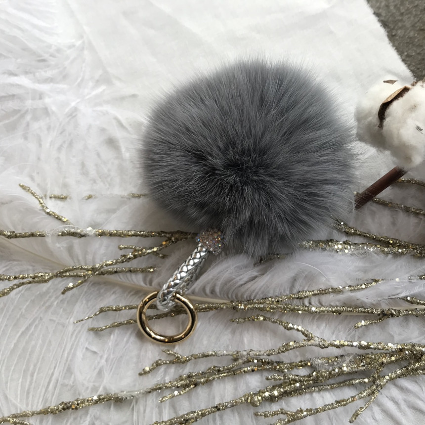 High Quality Cubic Mink Keyring 4COL Real Holder P