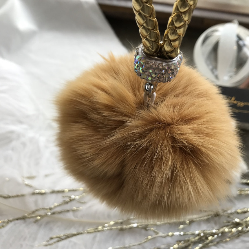 High Quality Cubic Mink Keyring 4COL Real Holder P