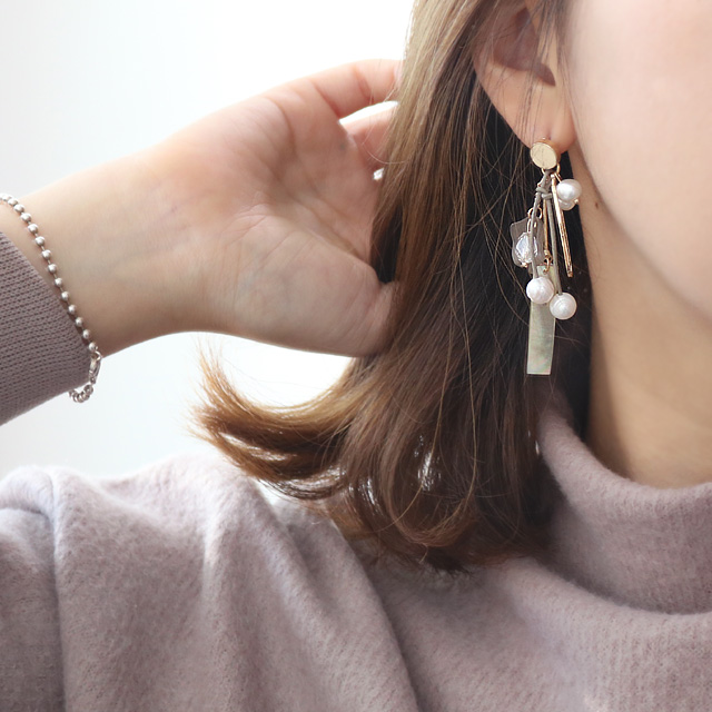 Pearl Freshwater Pearl Drop Earrings E475 Colorful