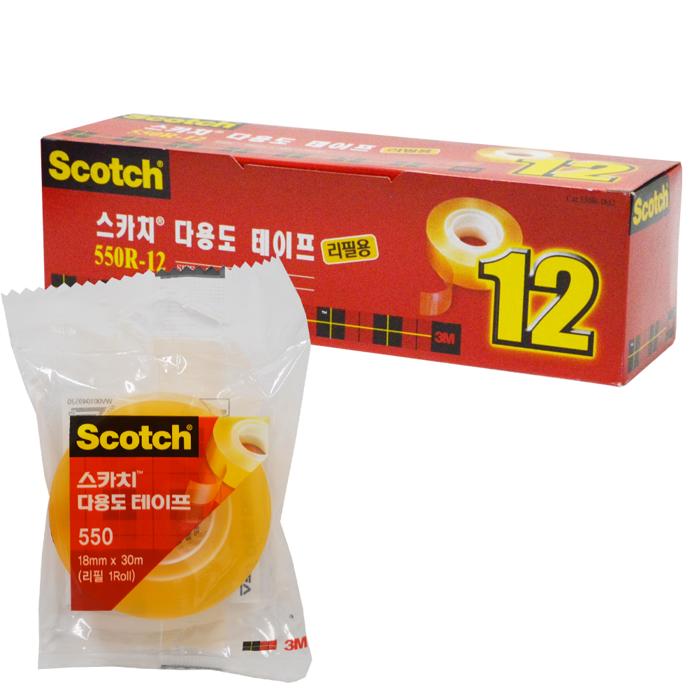 3M 스카치테이프 OPP 리필용테이프 커터기 12mm 18mm 30mm - 상세 이미지 3
