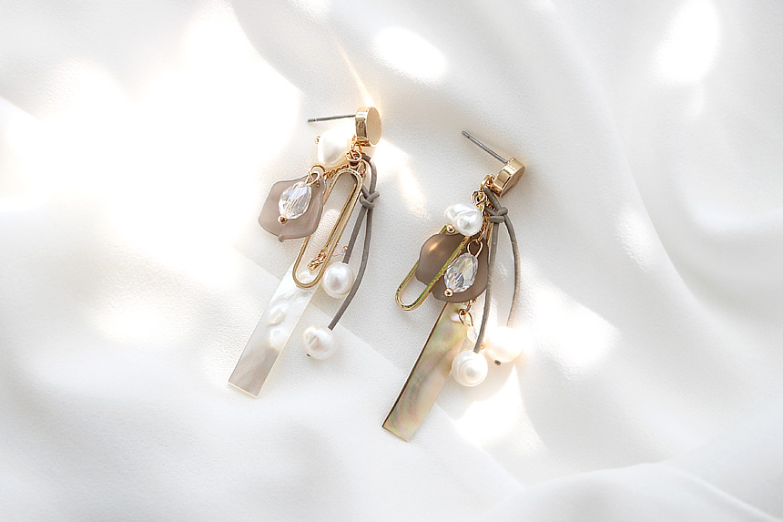 Pearl Freshwater Pearl Drop Earrings E475 Colorful