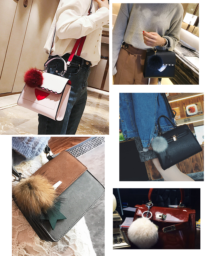 Foam foam fox fox woman bag mink decor