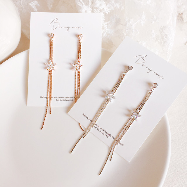 Flower Drop Earrings 925silver Snow Flower Earring