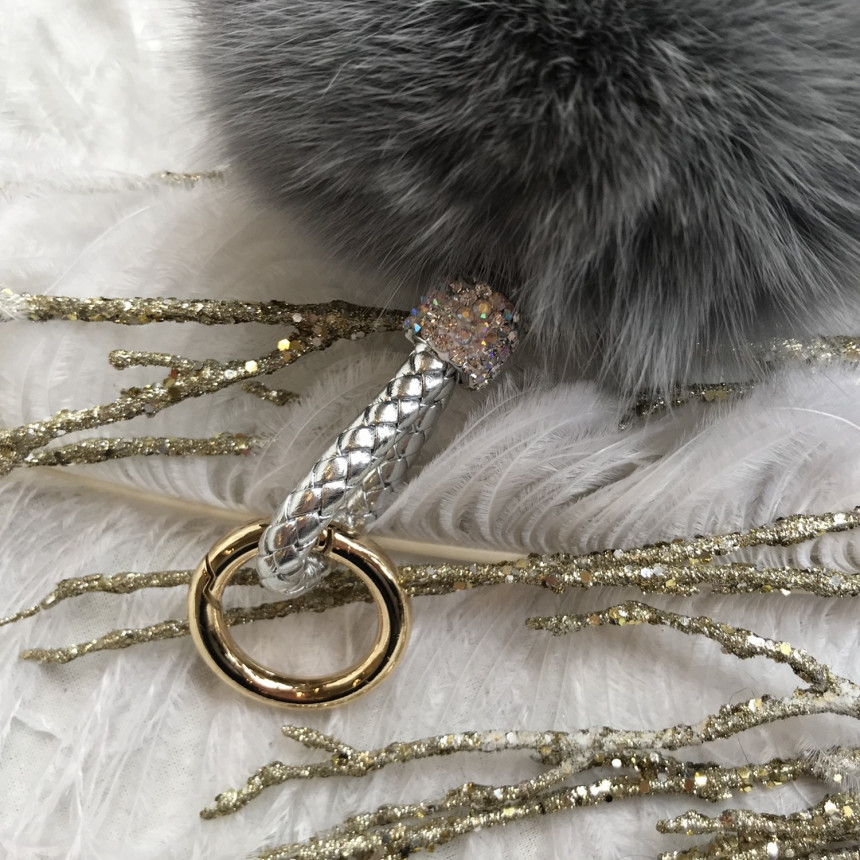 High Quality Cubic Mink Keyring 4COL Real Holder P