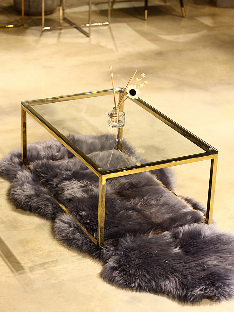 그레이스 강화유리 실버 골드 인테리어 거실 소파 테이블 CL178