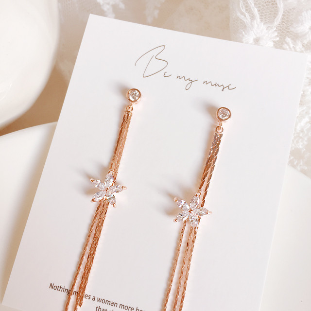 Flower Drop Earrings 925silver Snow Flower Earring