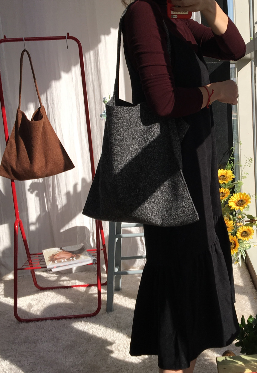 TOTE ECO SHOPPING TRAVEL Simple Wool Eco Bag Winte