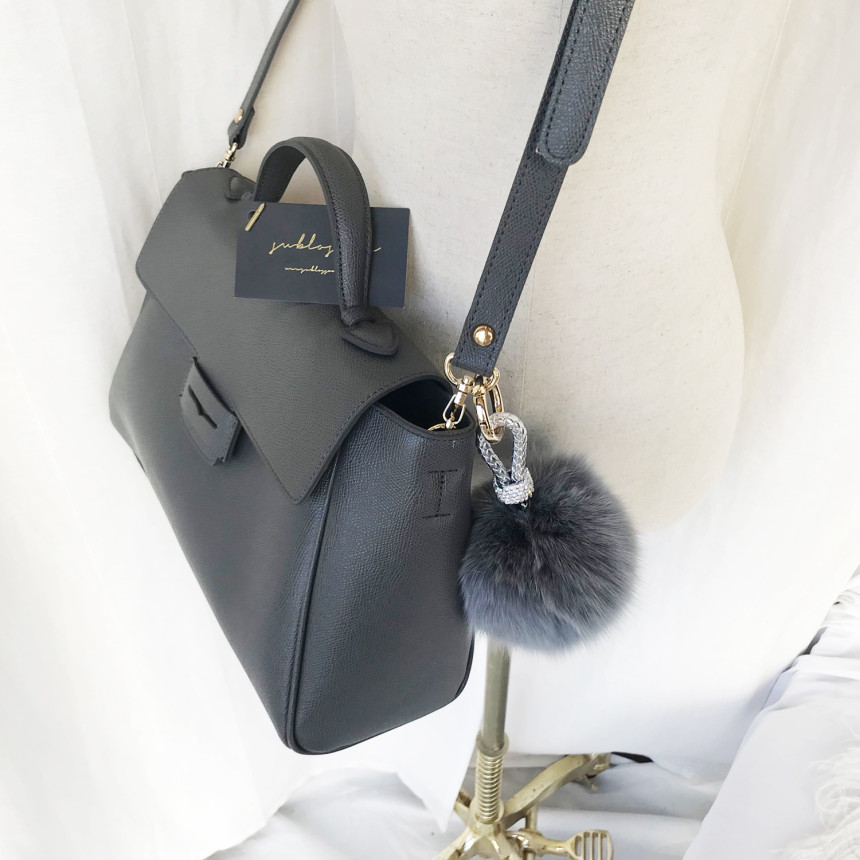 High Quality Cubic Mink Keyring 4COL Real Holder P