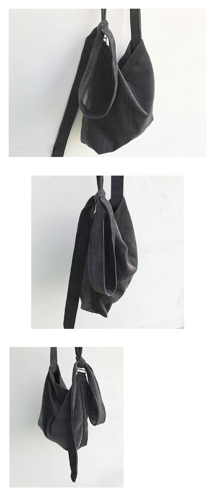 TOTE ECO SHOPPING TRAVEL corduroy ribbon eco-back 