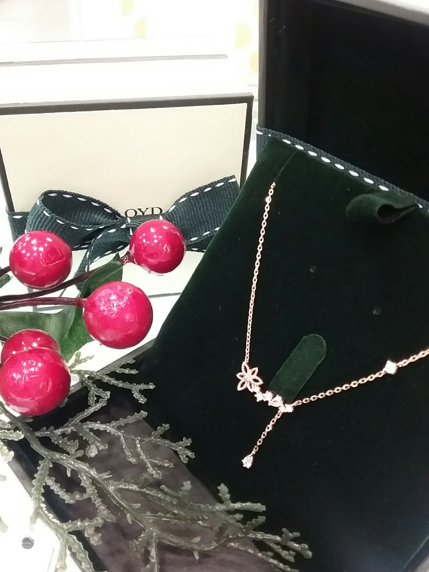 Lloyd's Love and Poinsettia Necklace LNN17213G 