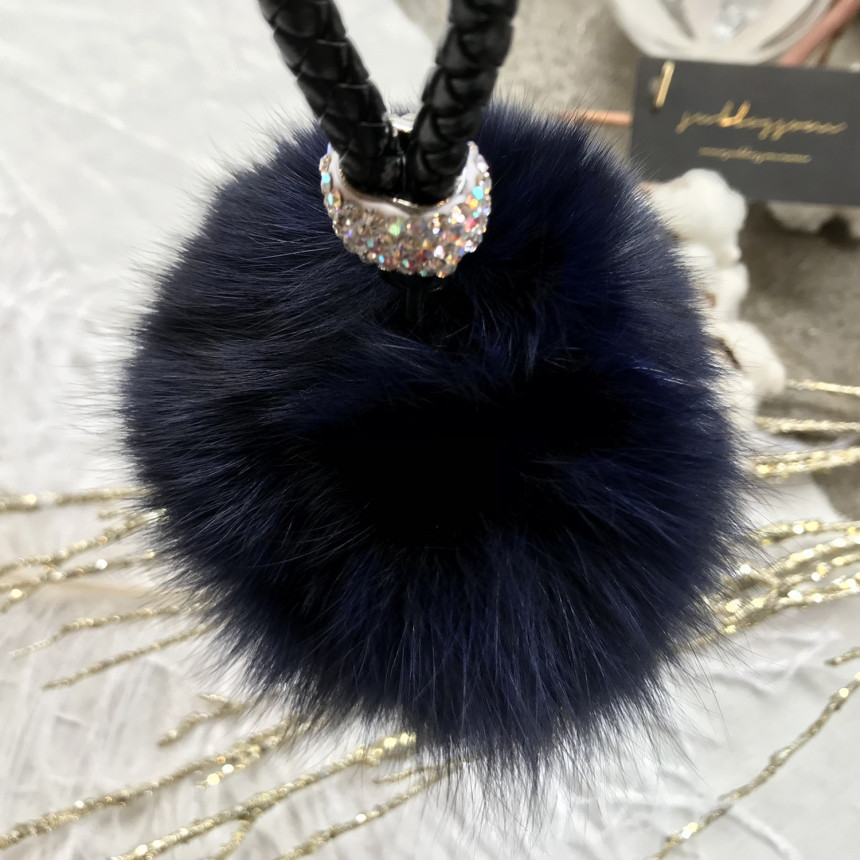 High Quality Cubic Mink Keyring 4COL Real Holder P