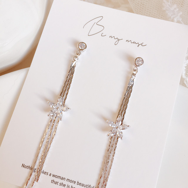 Flower Drop Earrings 925silver Snow Flower Earring