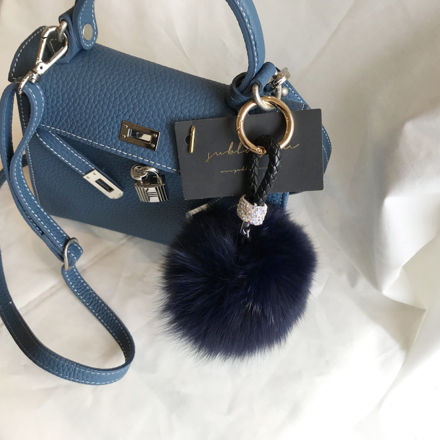 High Quality Cubic Mink Keyring 4COL Real Holder P