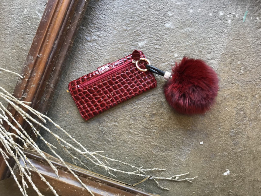 High Quality Cubic Mink Keyring 4COL Real Holder P