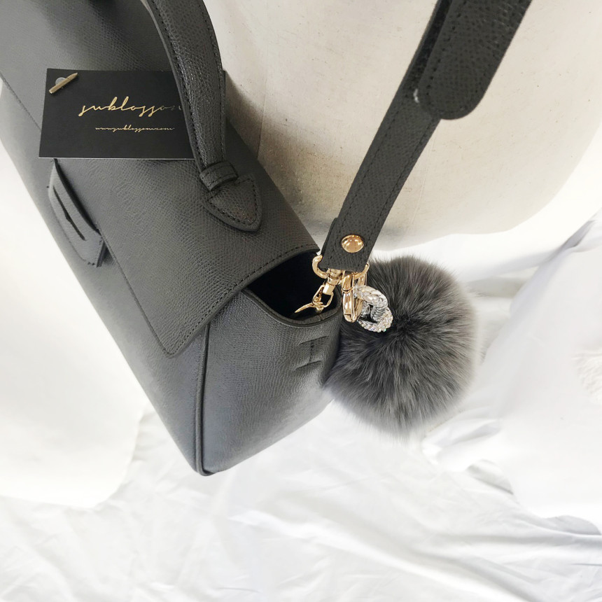 High Quality Cubic Mink Keyring 4COL Real Holder P