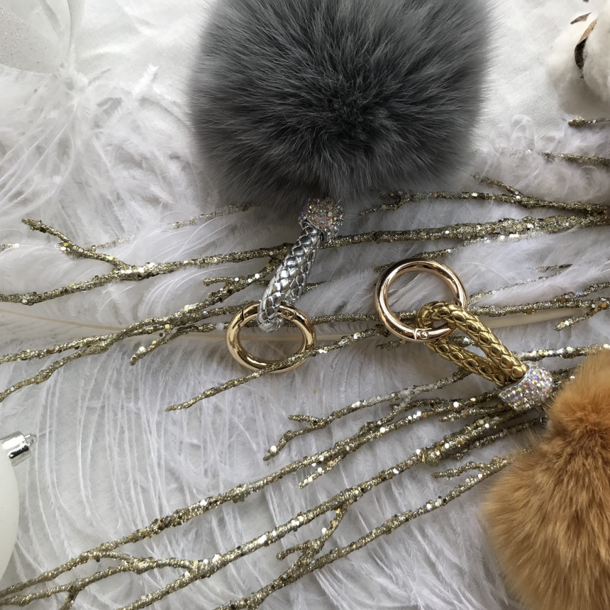 High Quality Cubic Mink Keyring 4COL Real Holder P