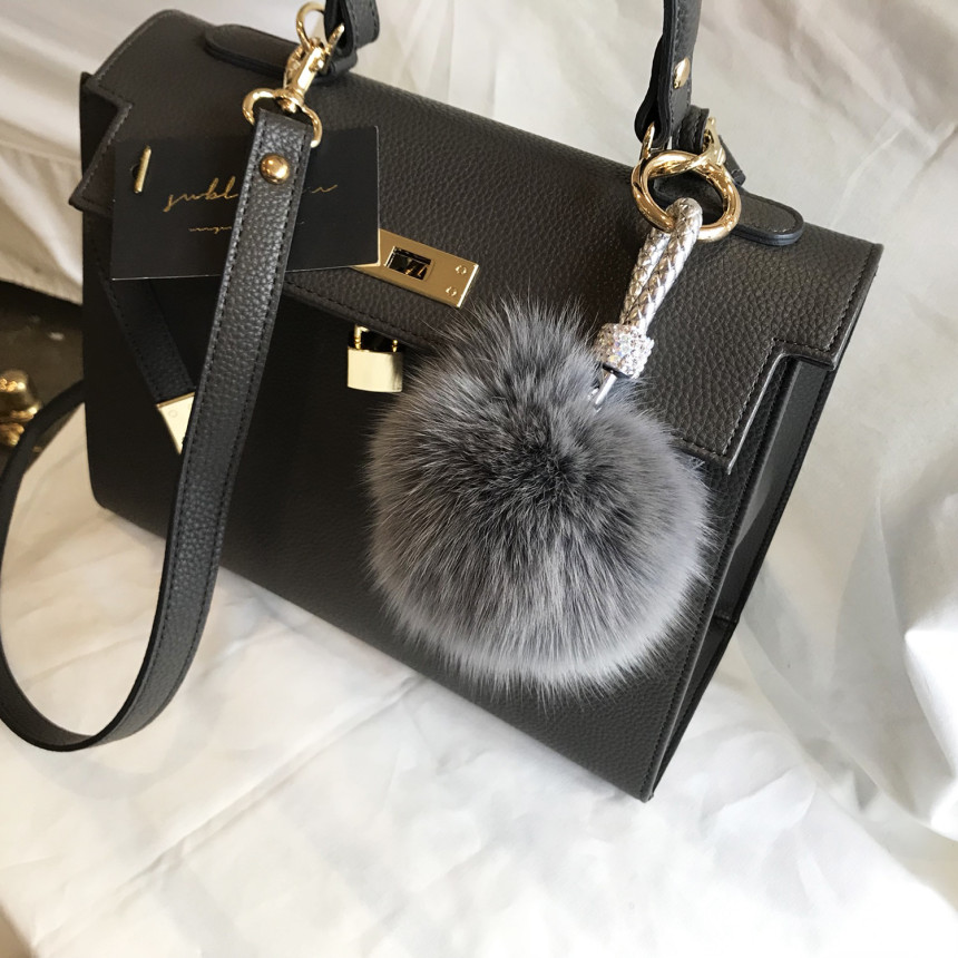 High Quality Cubic Mink Keyring 4COL Real Holder P