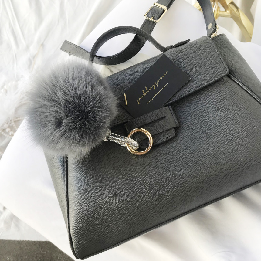 High Quality Cubic Mink Keyring 4COL Real Holder P