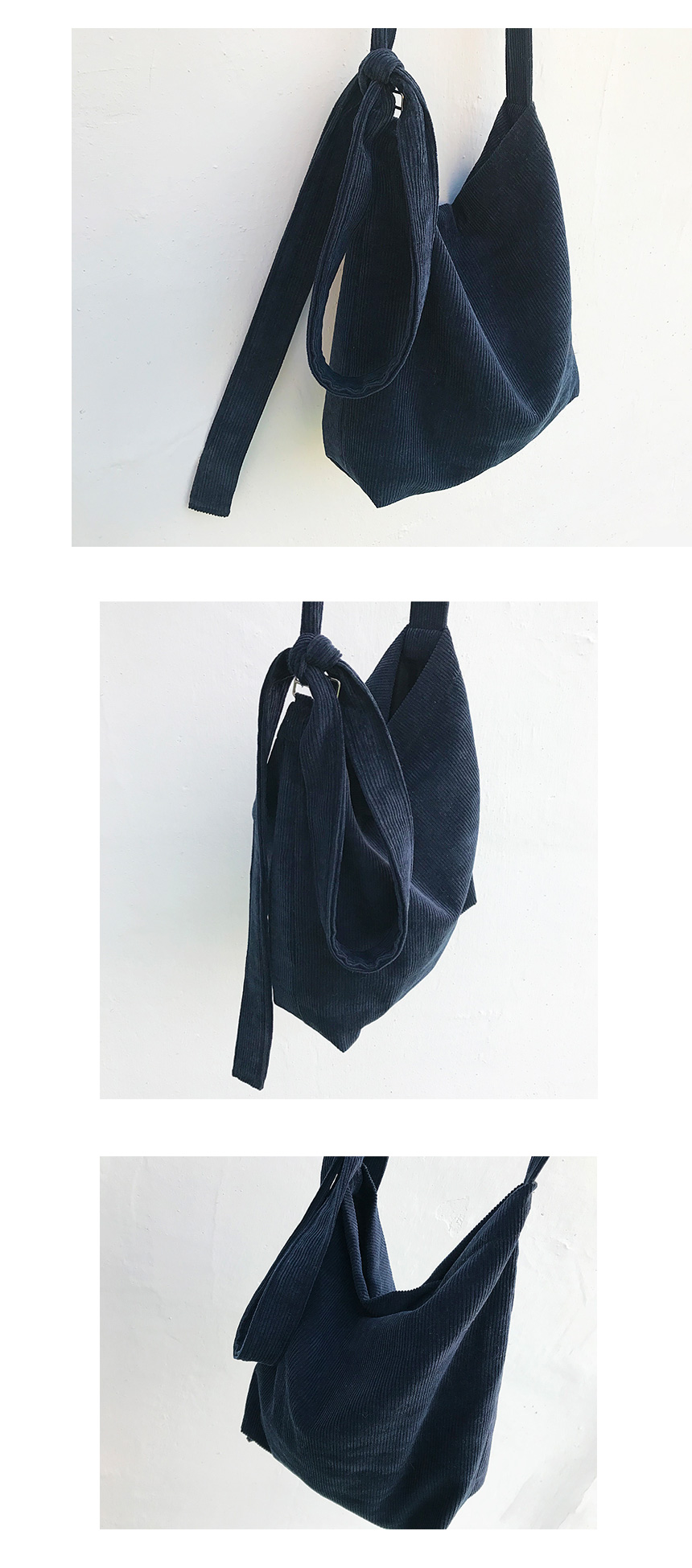 TOTE ECO SHOPPING TRAVEL corduroy ribbon eco-back 