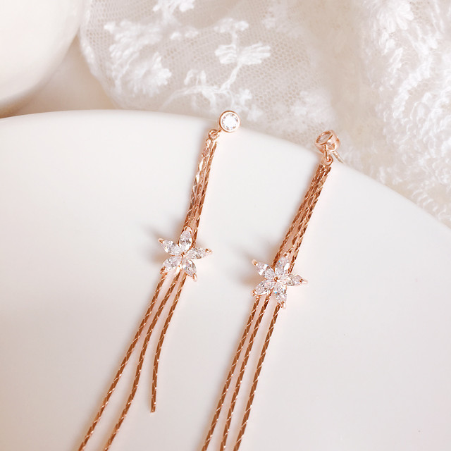 Flower Drop Earrings 925silver Snow Flower Earring